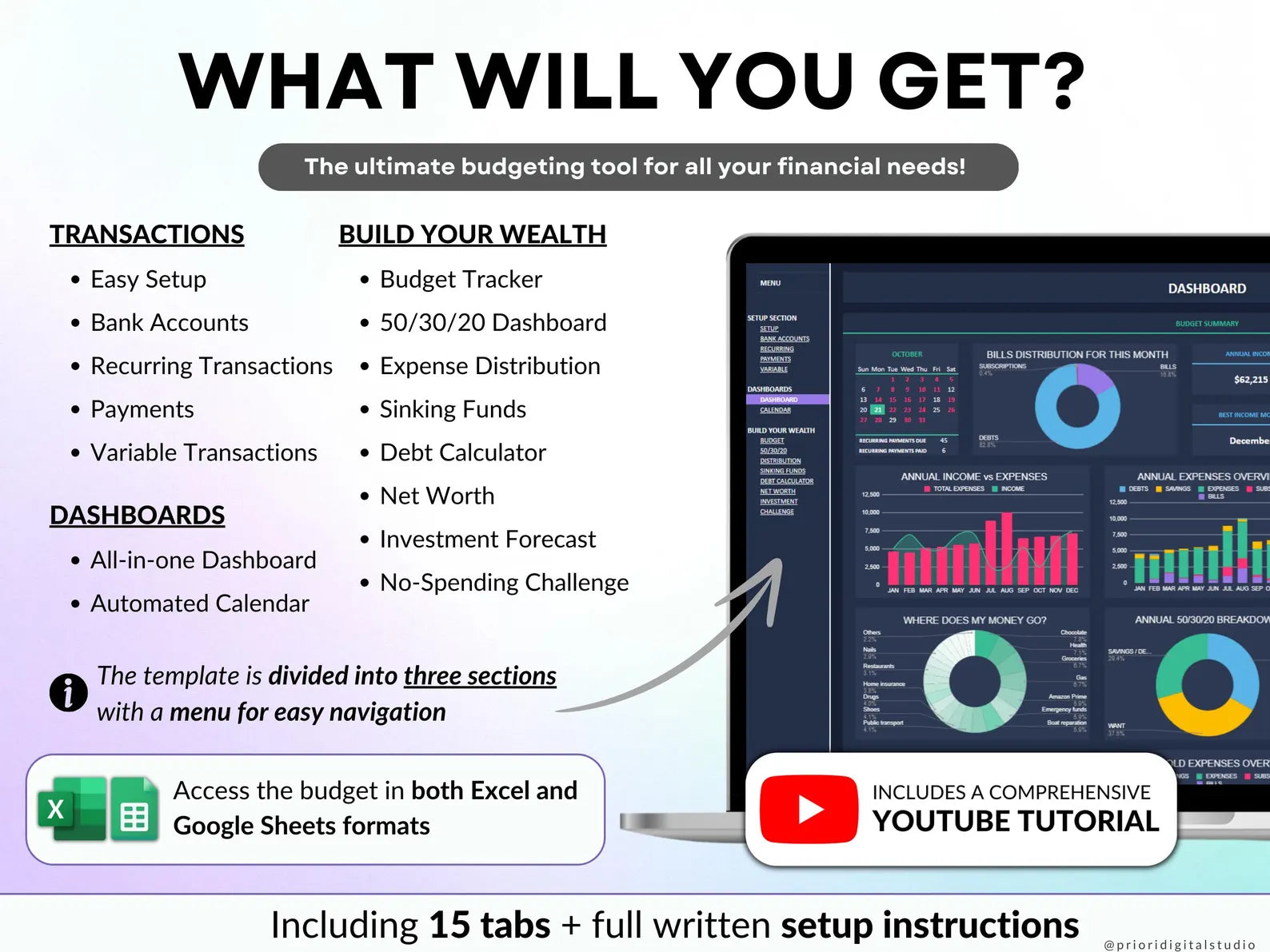 Paycheck Budget Spreadsheet Weekly Budget Bi-Weekly Budget Paycheck Budget Excel Monthly Budget Google Sheets Dark Mode Personal Finance